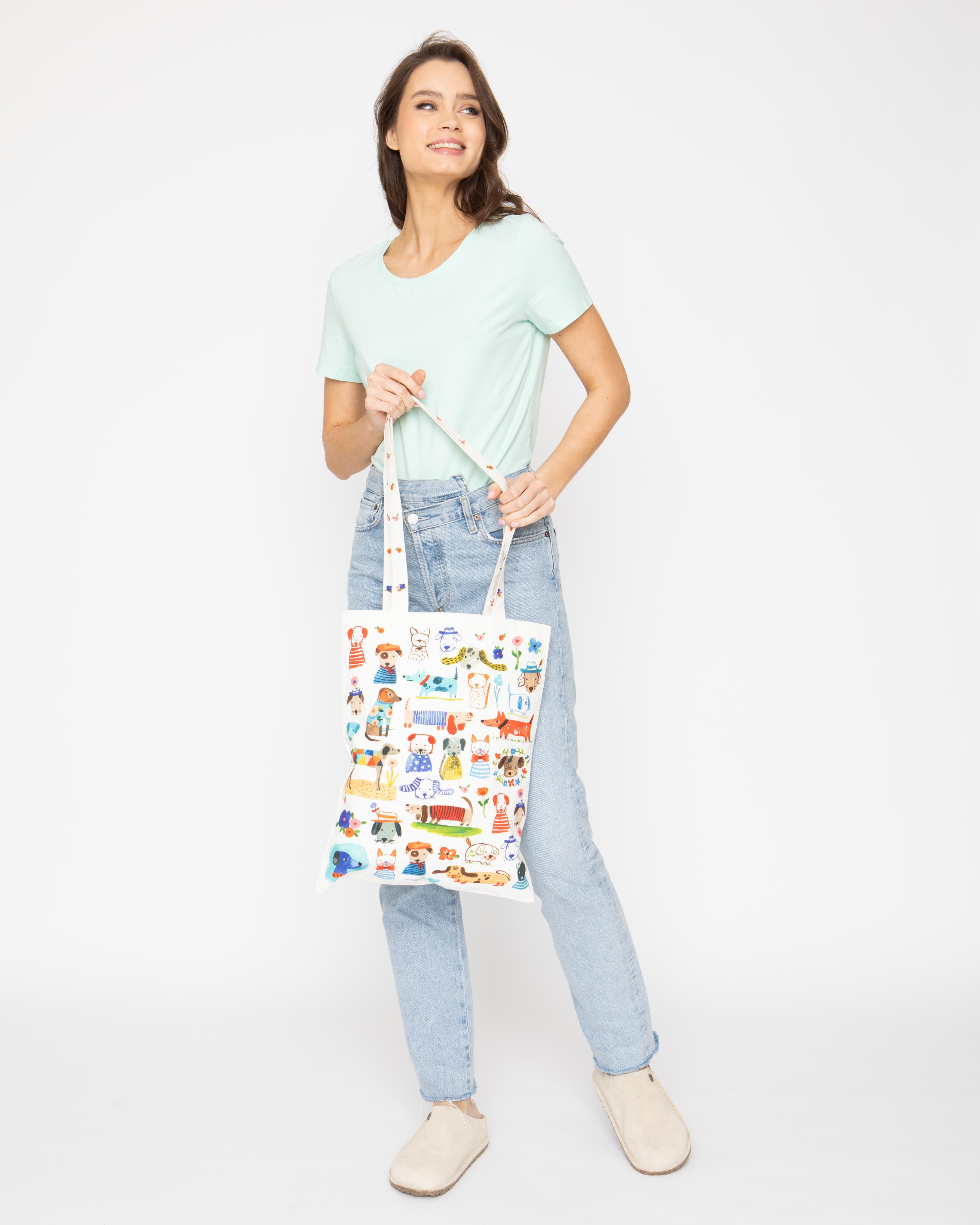 Painted Dog Tote Bag