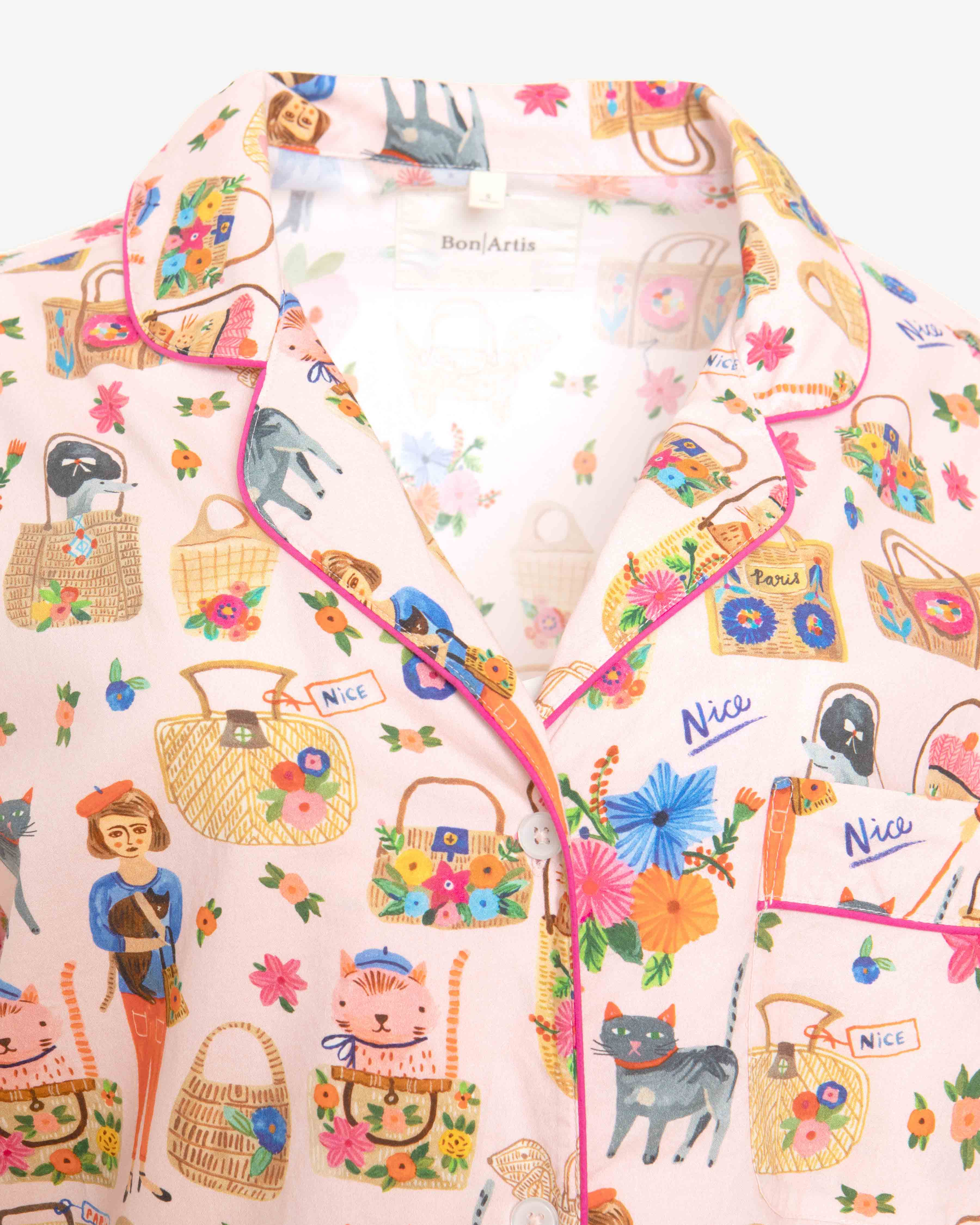 Ohh La La Cats Long Shirt Pajamas