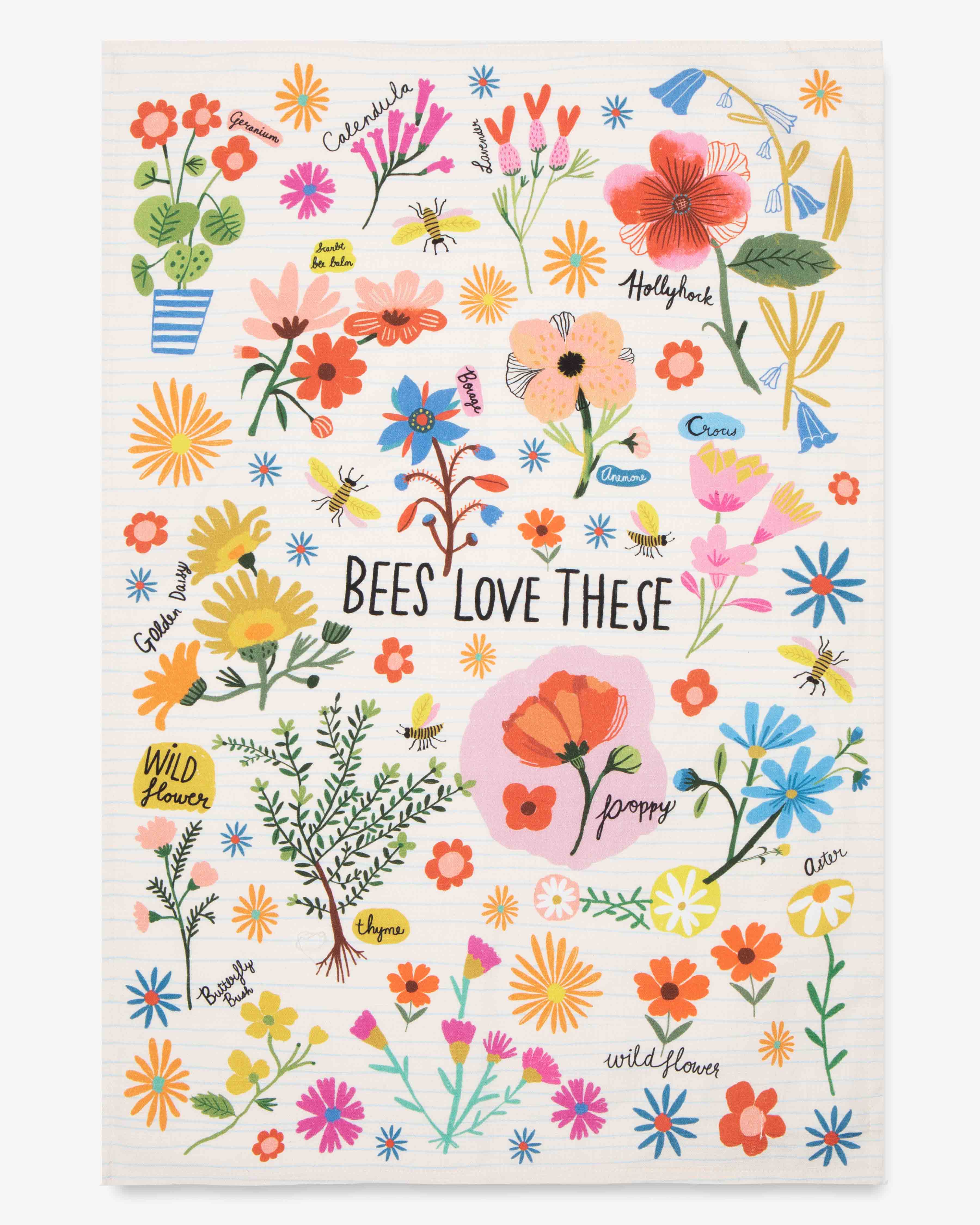 Bees Love These Tea Towel