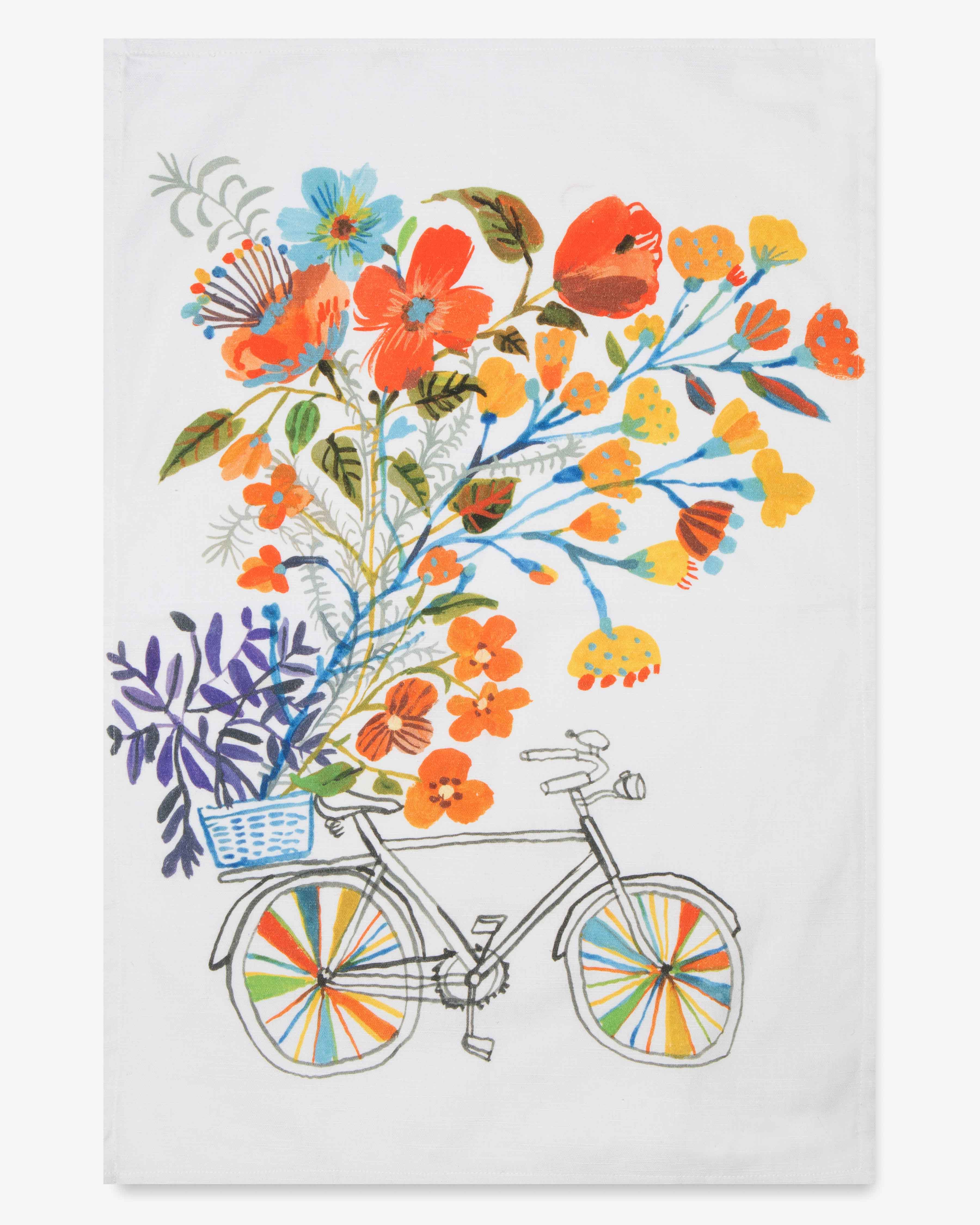 Bike Basket Tea Towel