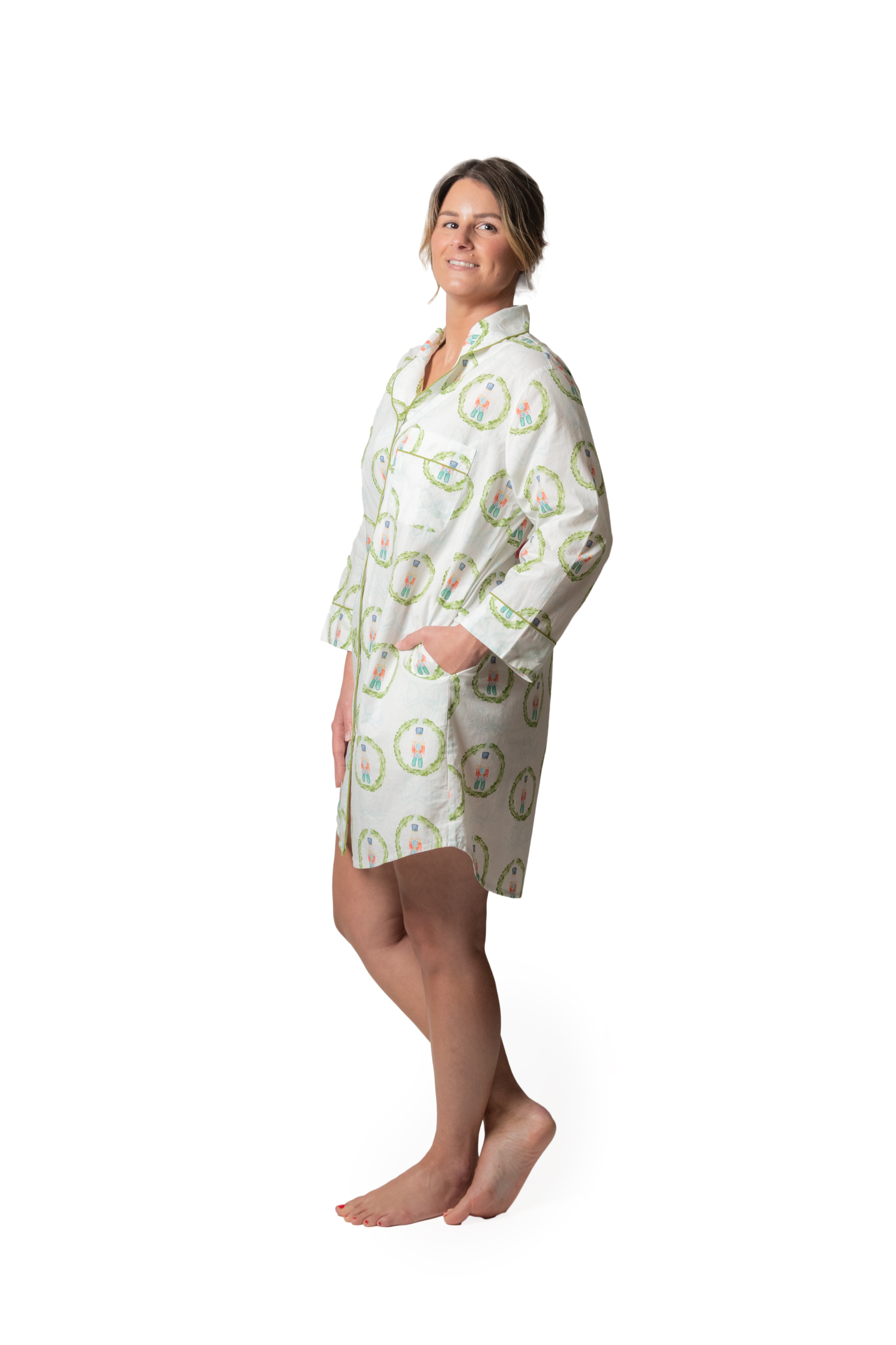 "Hippopotamus & Nutcracker" Long Shirt Pajamas